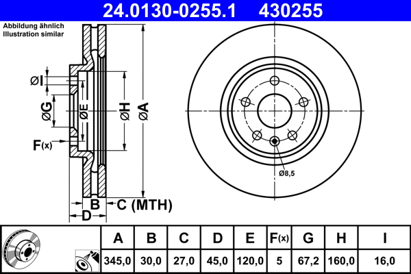 Brake Disc (24.0130-0255.1)
