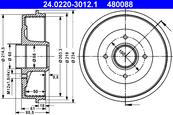 Brake Drum (24.0220-3012.1)