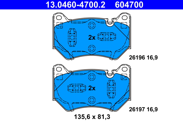 Brake Pad Set, disc brake (13.0460-4700.2)