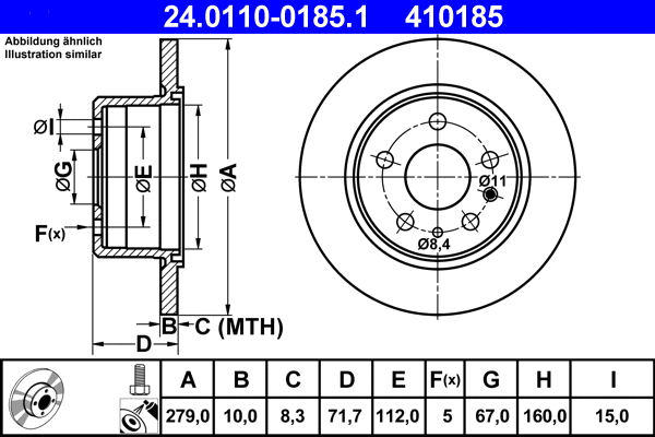Brake Disc (24.0110-0185.1)