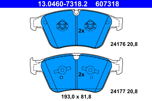 Brake Pad Set, disc brake (13.0460-7318.2)