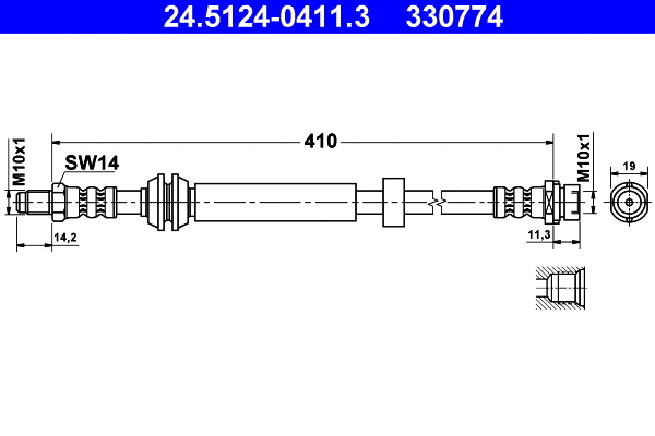 Brake Hose (24.5124-0411.3)