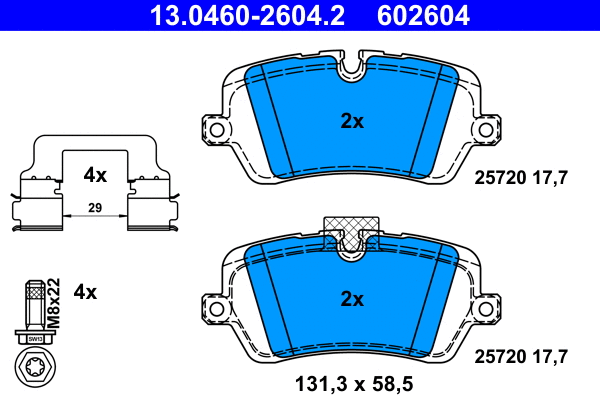 Brake Pad Set, disc brake (13.0460-2604.2)