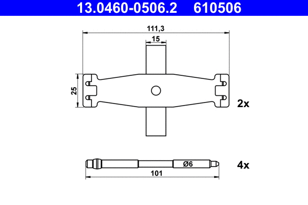 Accessory Kit, disc brake pad (13.0460-0506.2)