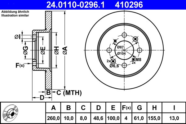 Brake Disc (24.0110-0296.1)
