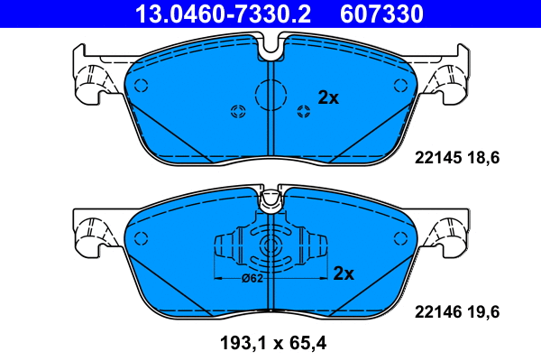 Brake Pad Set, disc brake (13.0460-7330.2)