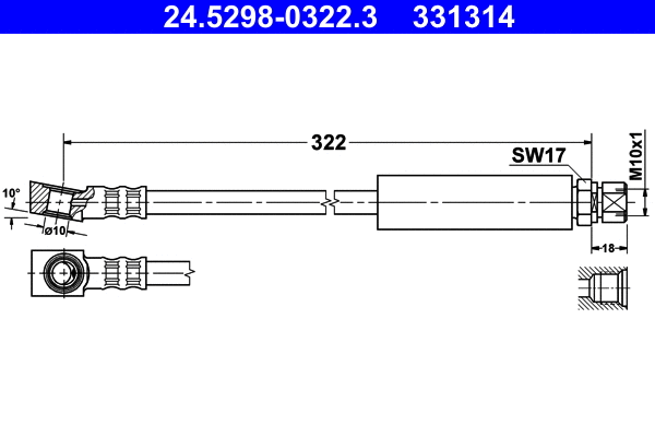 Brake Hose (24.5298-0322.3)