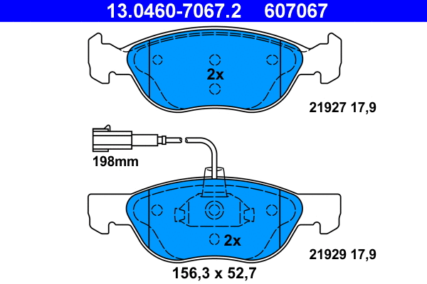 Brake Pad Set, disc brake (13.0460-7067.2)