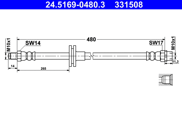 Brake Hose (24.5169-0480.3)
