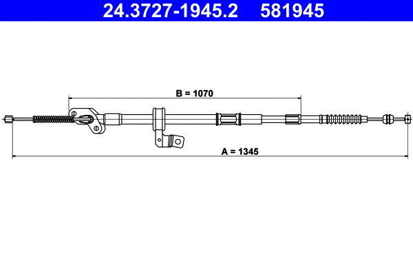 Cable Pull, parking brake (24.3727-1945.2)