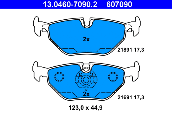 Brake Pad Set, disc brake (13.0460-7090.2)