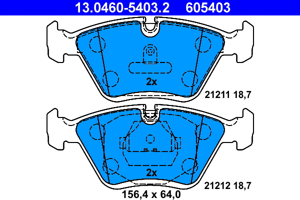 Brake Pad Set, disc brake (13.0460-5403.2)