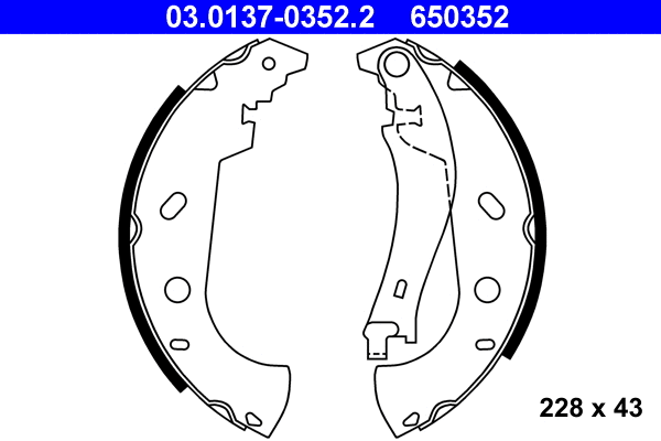 Brake Shoe Set (03.0137-0352.2)