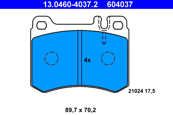 Brake Pad Set, disc brake (13.0460-4037.2)