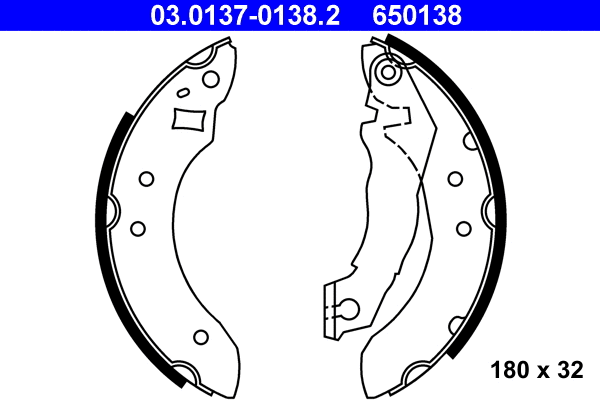 Brake Shoe Set (03.0137-0138.2)