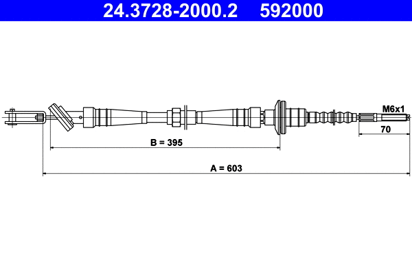 Cable Pull, clutch control (24.3728-2000.2)