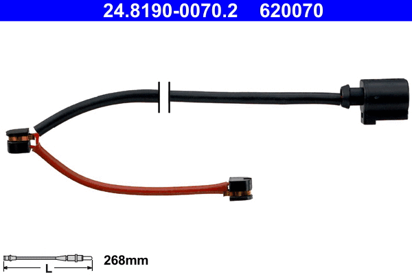 Warning Contact, brake pad wear (24.8190-0070.2)