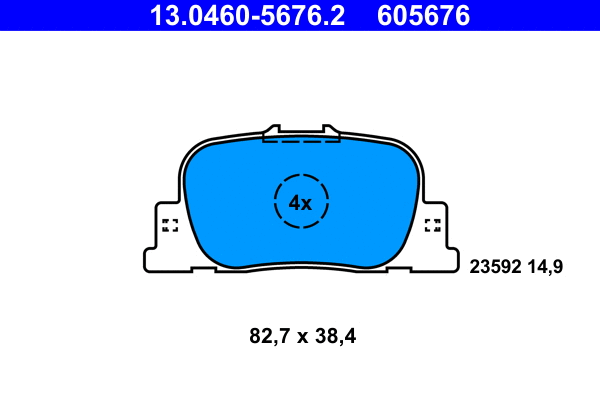 Brake Pad Set, disc brake (13.0460-5676.2)