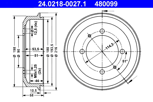 Brake Drum (24.0218-0027.1)