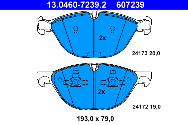 Brake Pad Set, disc brake (13.0460-7239.2)