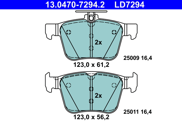 Brake Pad Set, disc brake (13.0470-7294.2)