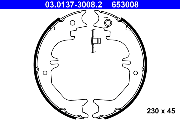 Brake Shoe Set, parking brake (03.0137-3008.2)