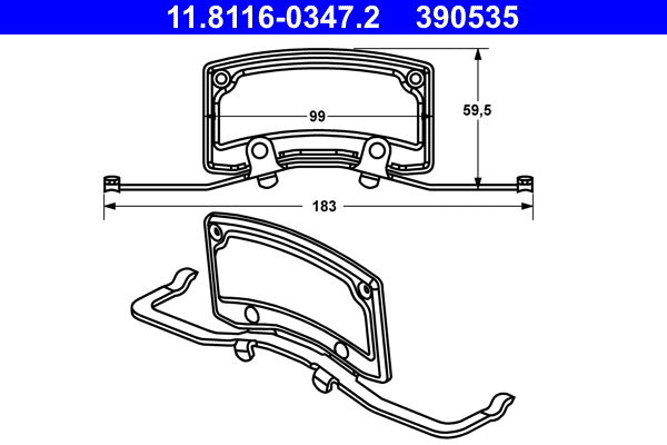Spring, brake caliper (11.8116-0347.2)