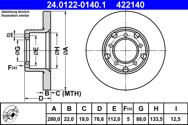 Brake Disc (24.0122-0140.1)