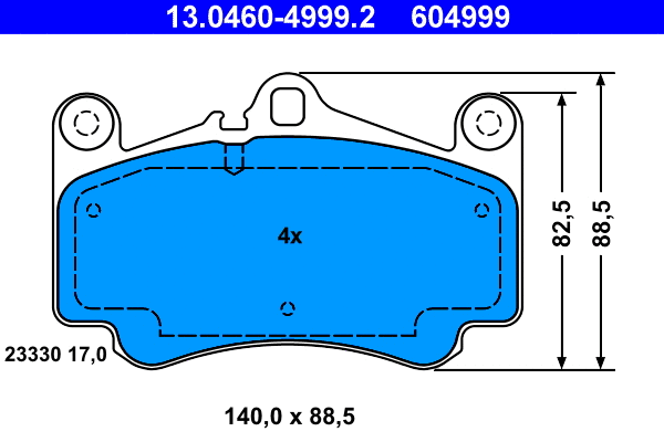 Brake Pad Set, disc brake (13.0460-4999.2)