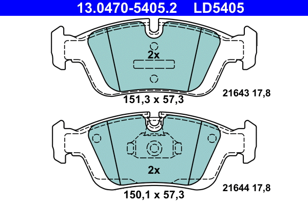 Brake Pad Set, disc brake (13.0470-5405.2)