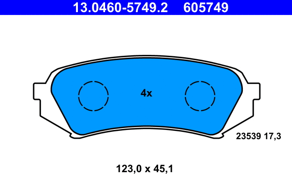 Brake Pad Set, disc brake (13.0460-5749.2)
