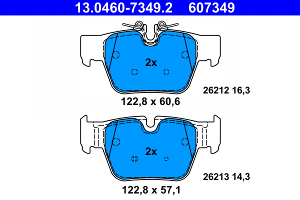 Brake Pad Set, disc brake (13.0460-7349.2)