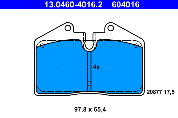 Brake Pad Set, disc brake (13.0460-4016.2)