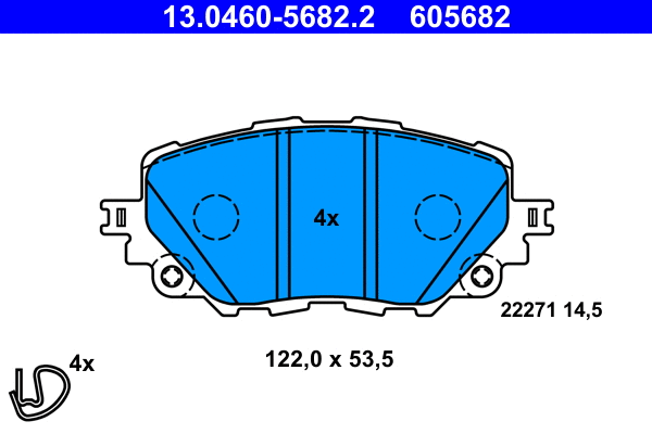 Brake Pad Set, disc brake (13.0460-5682.2)