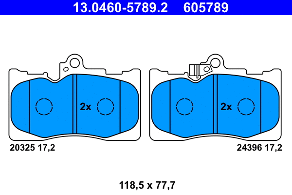Brake Pad Set, disc brake (13.0460-5789.2)