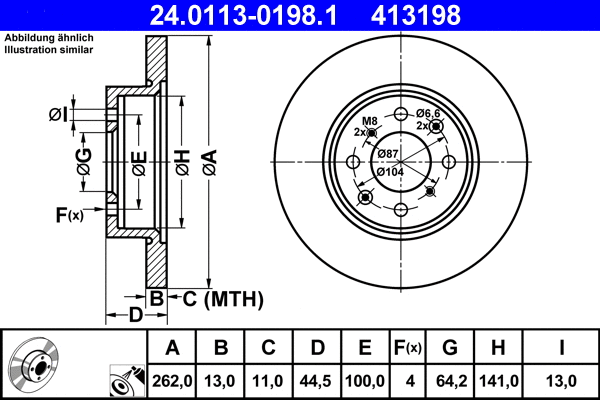 Brake Disc (24.0113-0198.1)