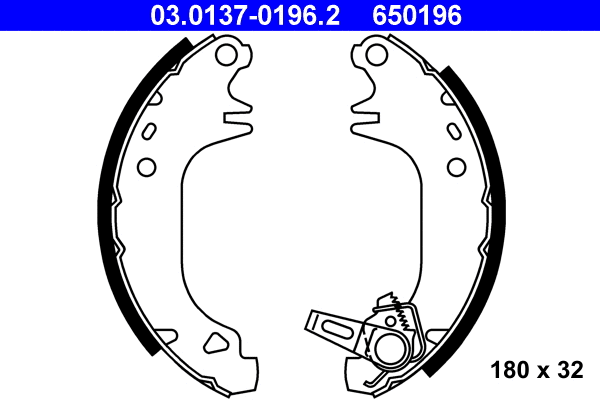 Brake Shoe Set (03.0137-0196.2)