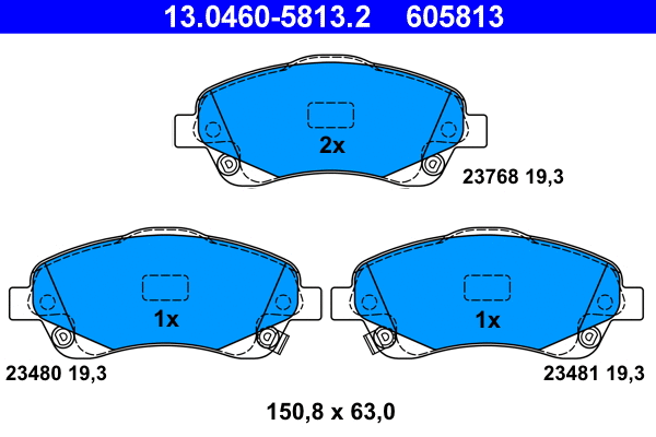 Brake Pad Set, disc brake (13.0460-5813.2)