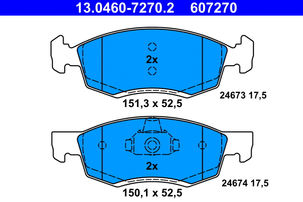 Brake Pad Set, disc brake (13.0460-7270.2)