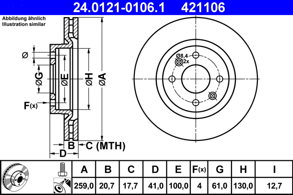 Brake Disc (24.0121-0106.1)