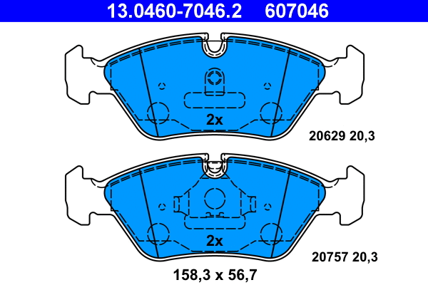 Brake Pad Set, disc brake (13.0460-7046.2)
