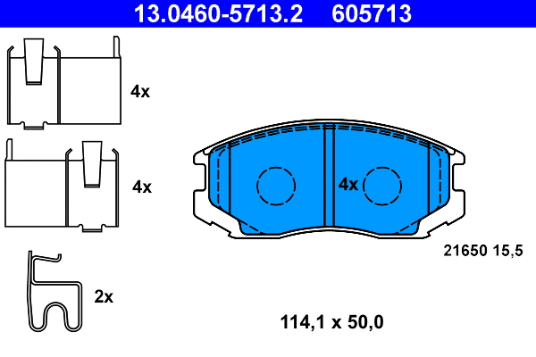 Brake Pad Set, disc brake (13.0460-5713.2)