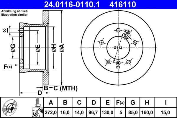 Brake Disc (24.0116-0110.1)