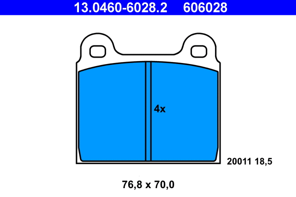 Brake Pad Set, disc brake (13.0460-6028.2)
