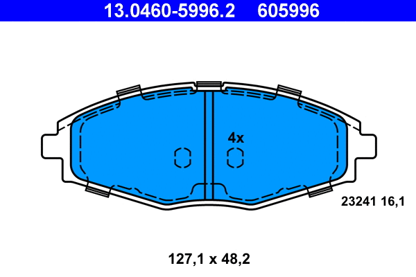 Brake Pad Set, disc brake (13.0460-5996.2)