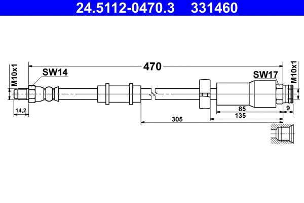 Brake Hose (24.5112-0470.3)