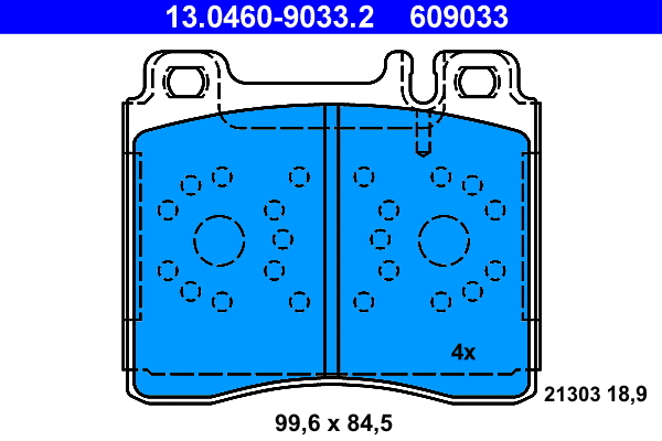 Brake Pad Set, disc brake (13.0460-9033.2)