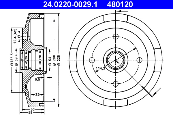 Brake Drum (24.0220-0029.1)