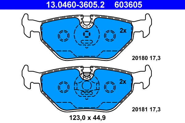 Brake Pad Set, disc brake (13.0460-3605.2)