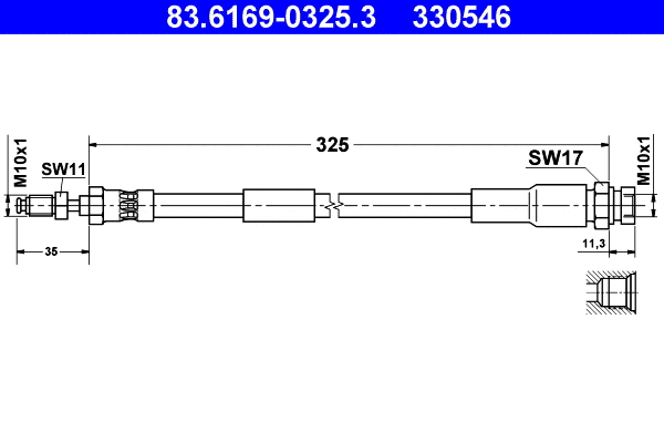 Brake Hose (83.6169-0325.3)